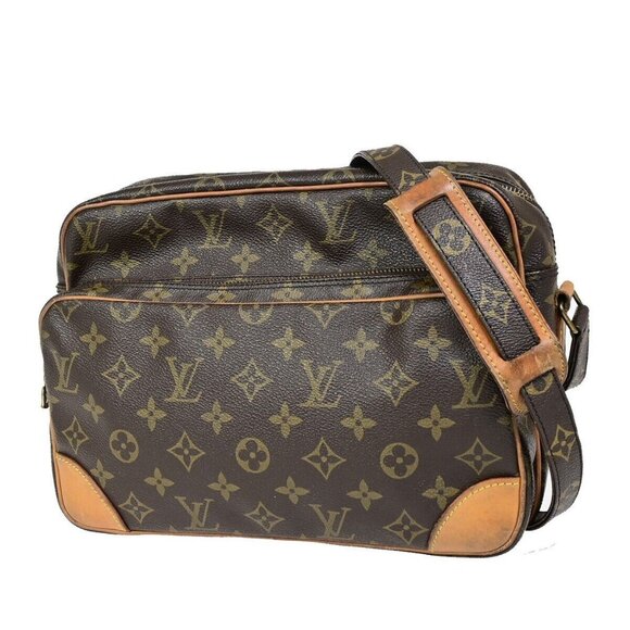 LOUIS VUITTON Nile Crossbody Shoulder Bag Monogram Leather Brown - Picture 1 of 15